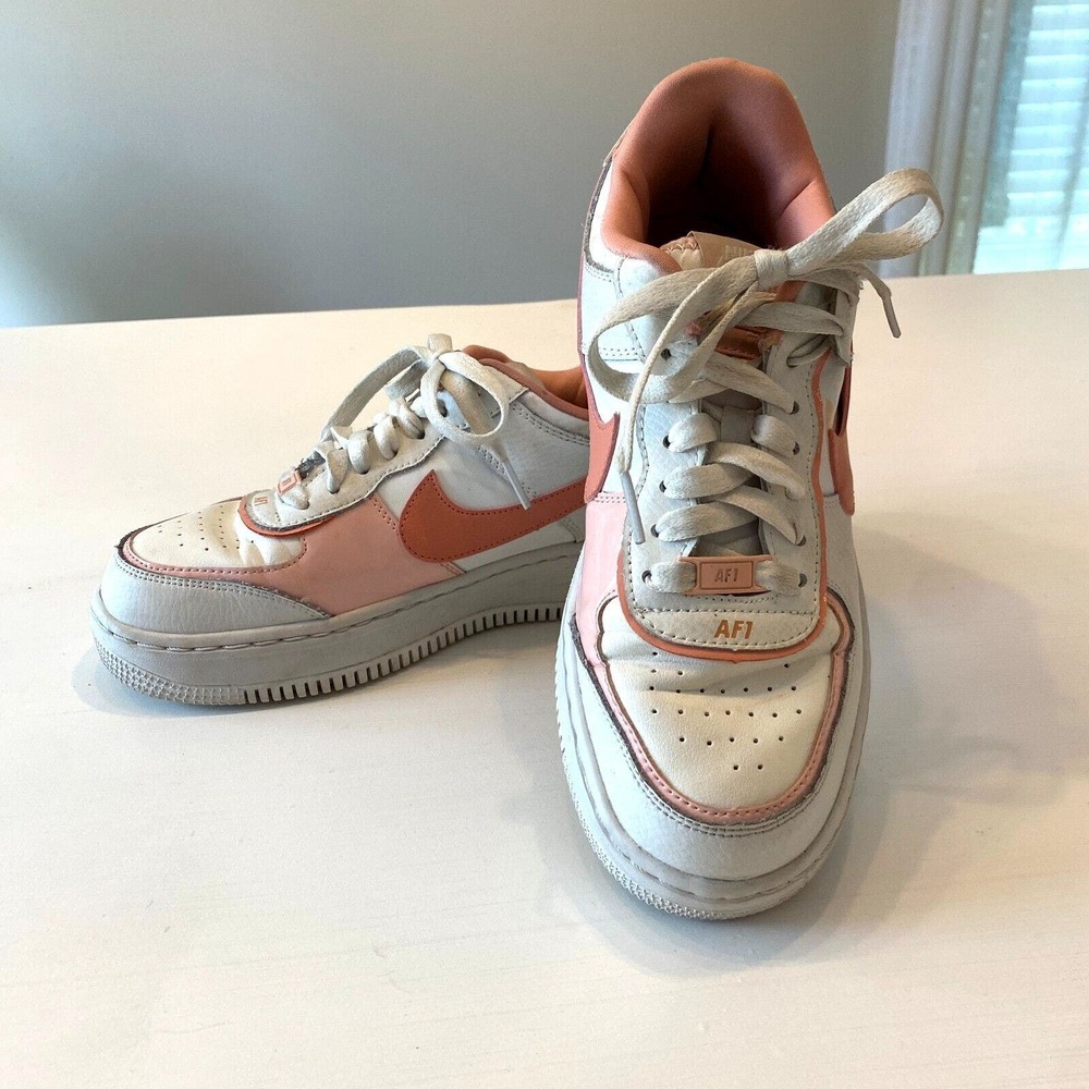 Women's‎ Nike Air Force 1 Low Shadow White Coral Pink US Sz 8.5 Style CJ1641-101